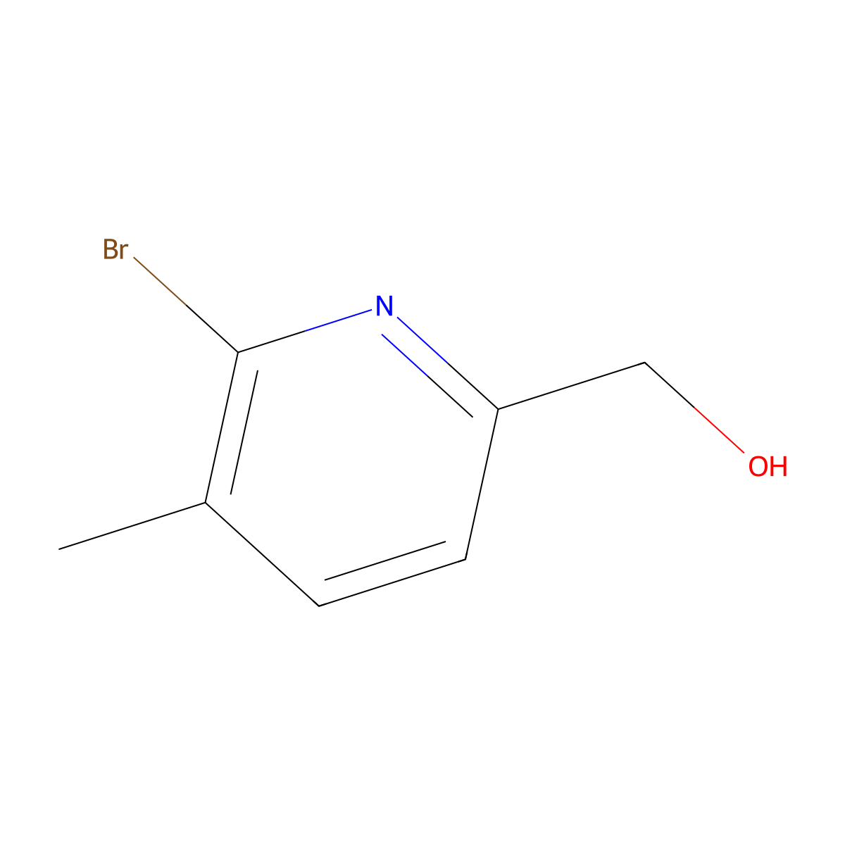 (6-Bromo-5-methylpyridin-2-yl)methanol molecular structure, CAS 1807211-79-5