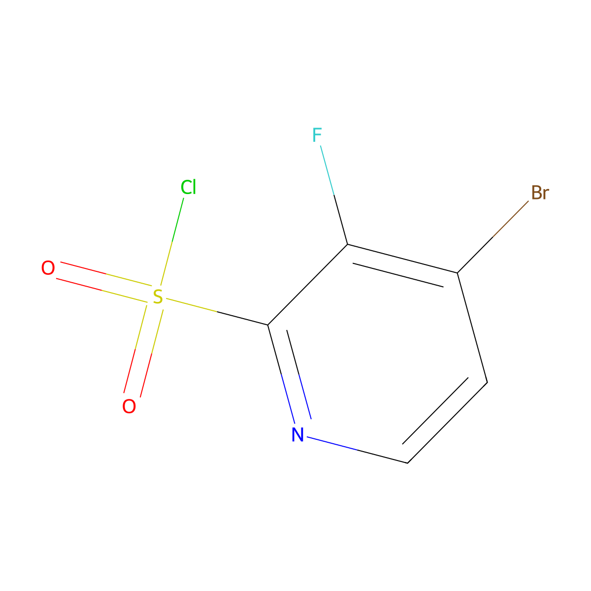 4-Bromo-3-fluoropyridine-2-sulfonyl chloride molecular structure, CAS 1807212-57-2