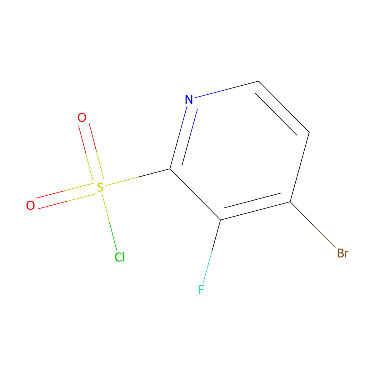 4-Bromo-3-fluoropyridine-2-sulfonyl chloride molecular structure, CAS 1807212-57-2