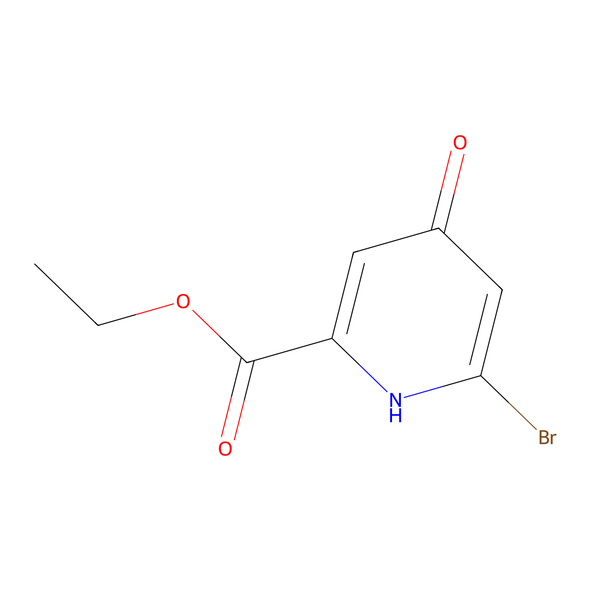 Ethyl 6-bromo-4-hydroxypicolinate molecular structure, CAS 1807213-08-6
