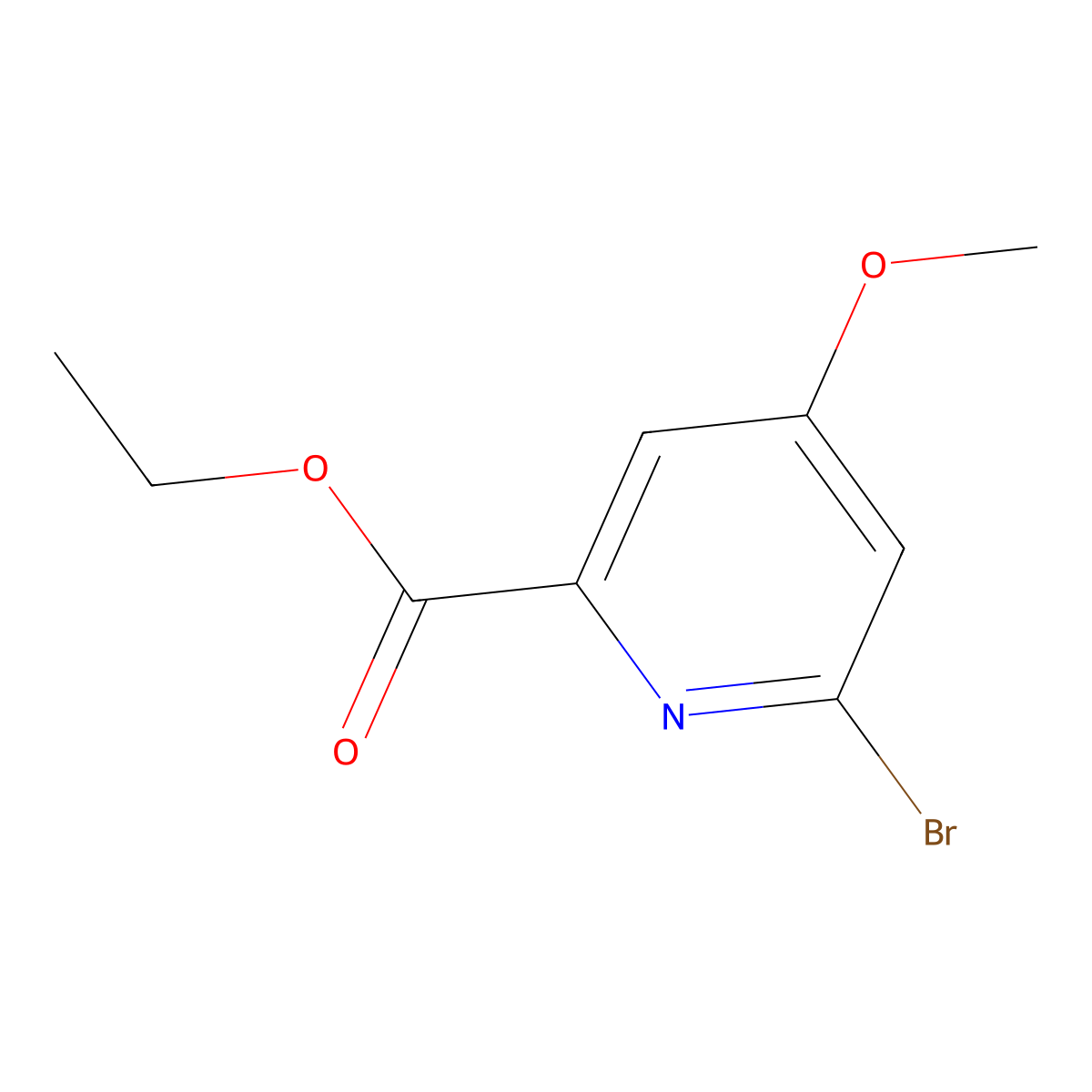 Ethyl 6-bromo-4-methoxypicolinate molecular structure, CAS 1807214-41-0