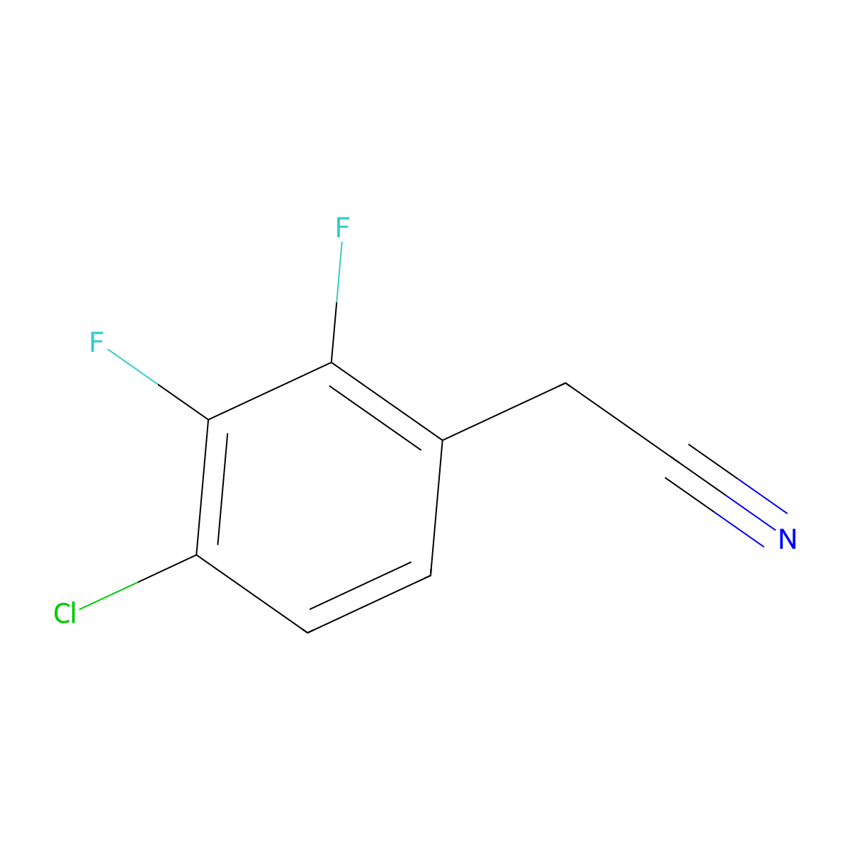 2-(4-Chloro-2,3-difluorophenyl)acetonitrile molecular structure, CAS 1807214-44-3