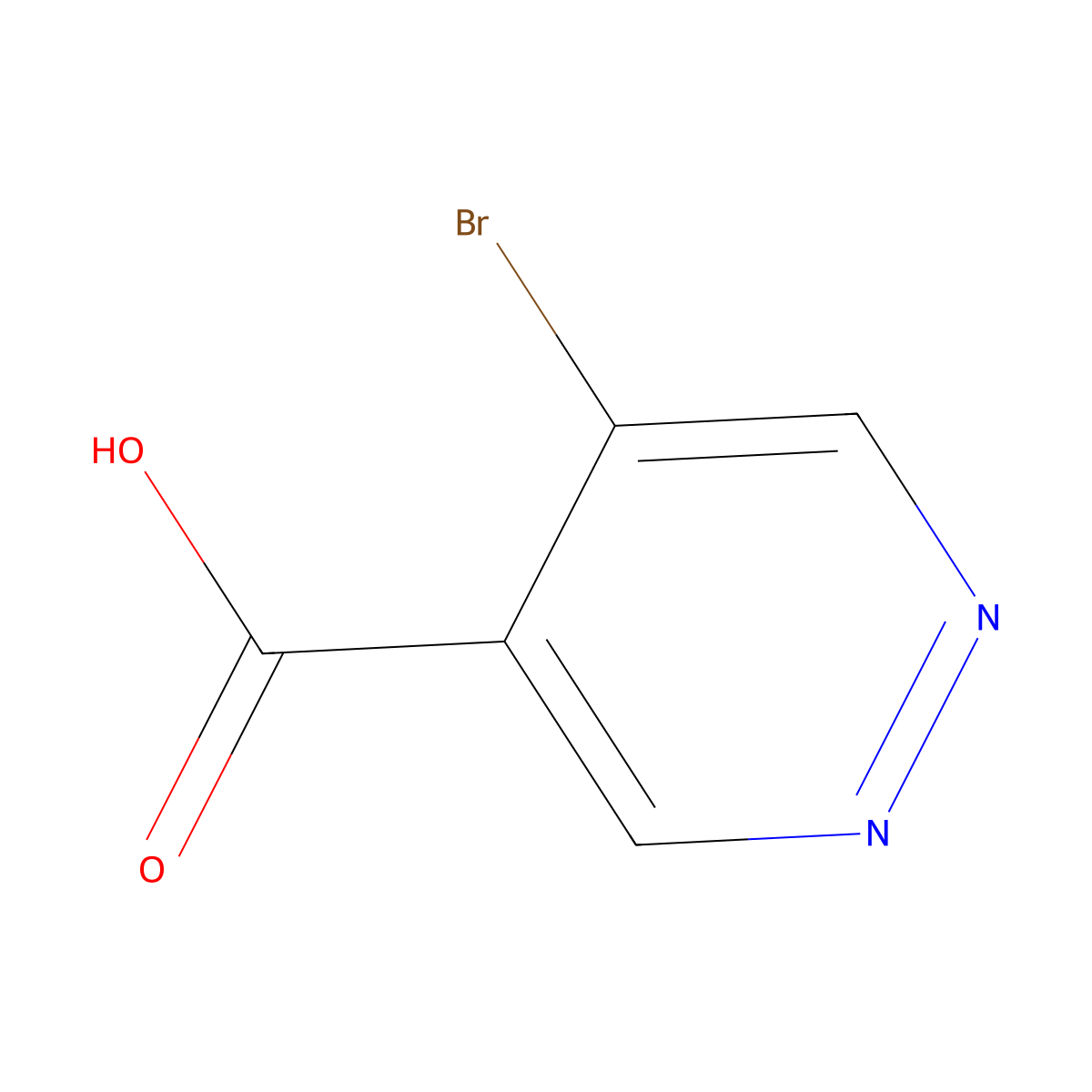 5-Bromopyridazine-4-carboxylic acid molecular structure, CAS 1807215-47-9