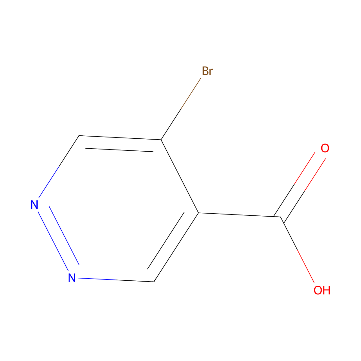 5-Bromopyridazine-4-carboxylic acid molecular structure, CAS 1807215-47-9