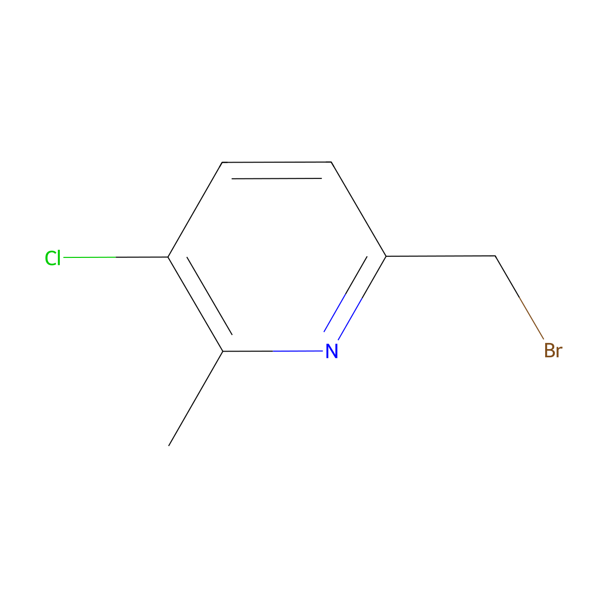 6-(Bromomethyl)-3-chloro-2-methylpyridine molecular structure, CAS 1807215-70-8