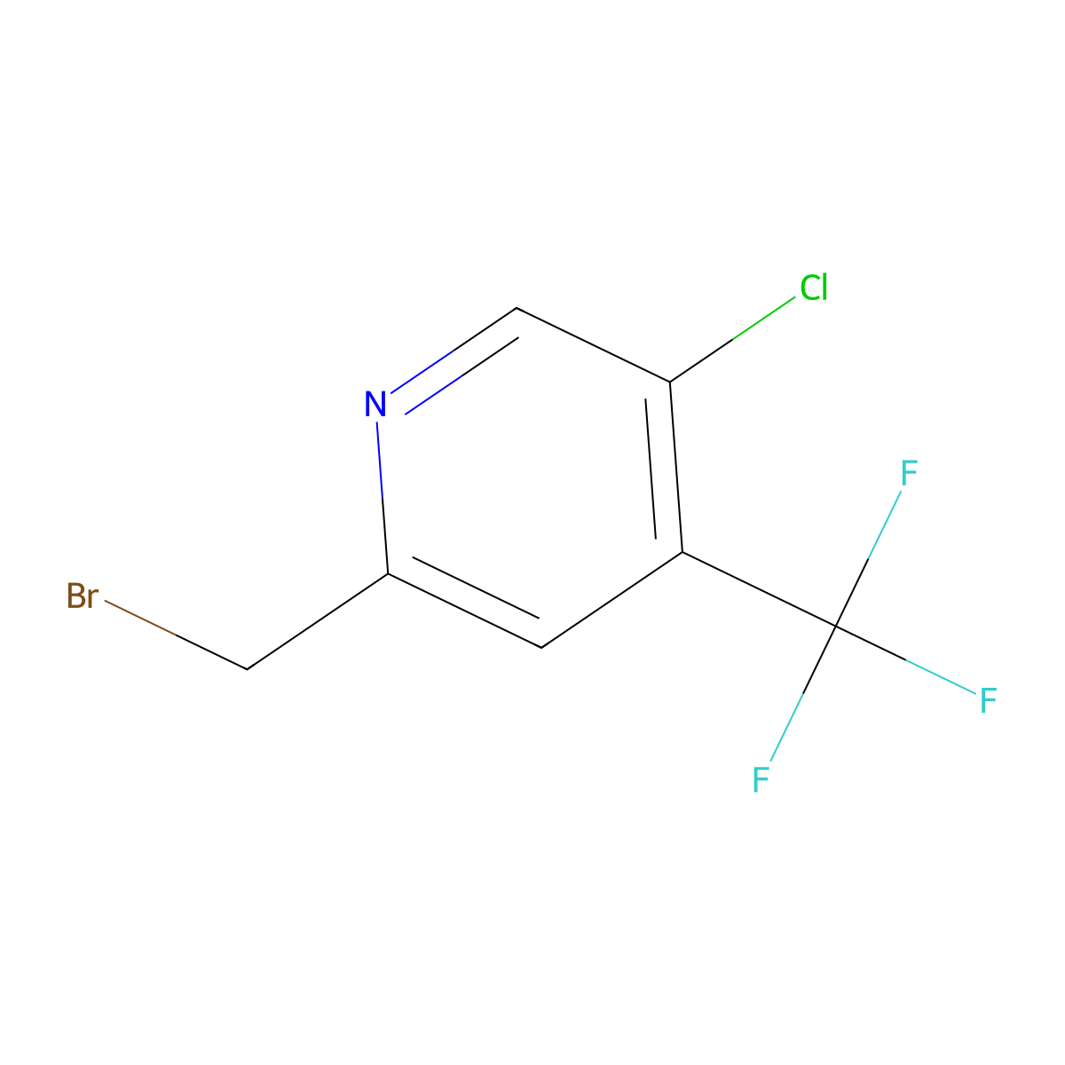 2-(Bromomethyl)-5-chloro-4-(trifluoromethyl)pyridine molecular structure, CAS 1807215-89-9