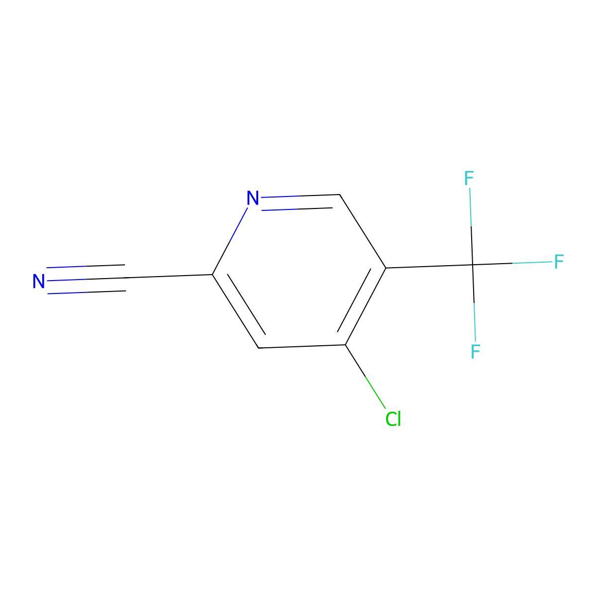 4-Chloro-5-(trifluoromethyl)pyridine-2-carbonitrile molecular structure, CAS 1807217-13-5