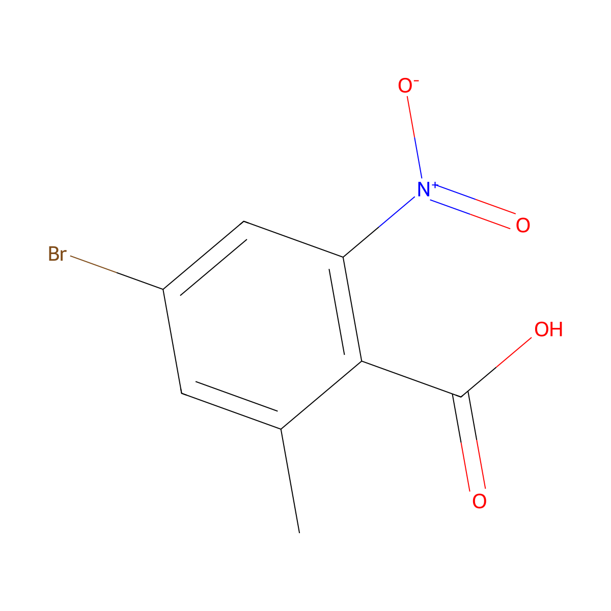 4-Bromo-2-methyl-6-nitrobenzoic acid molecular structure, CAS 1807217-44-2