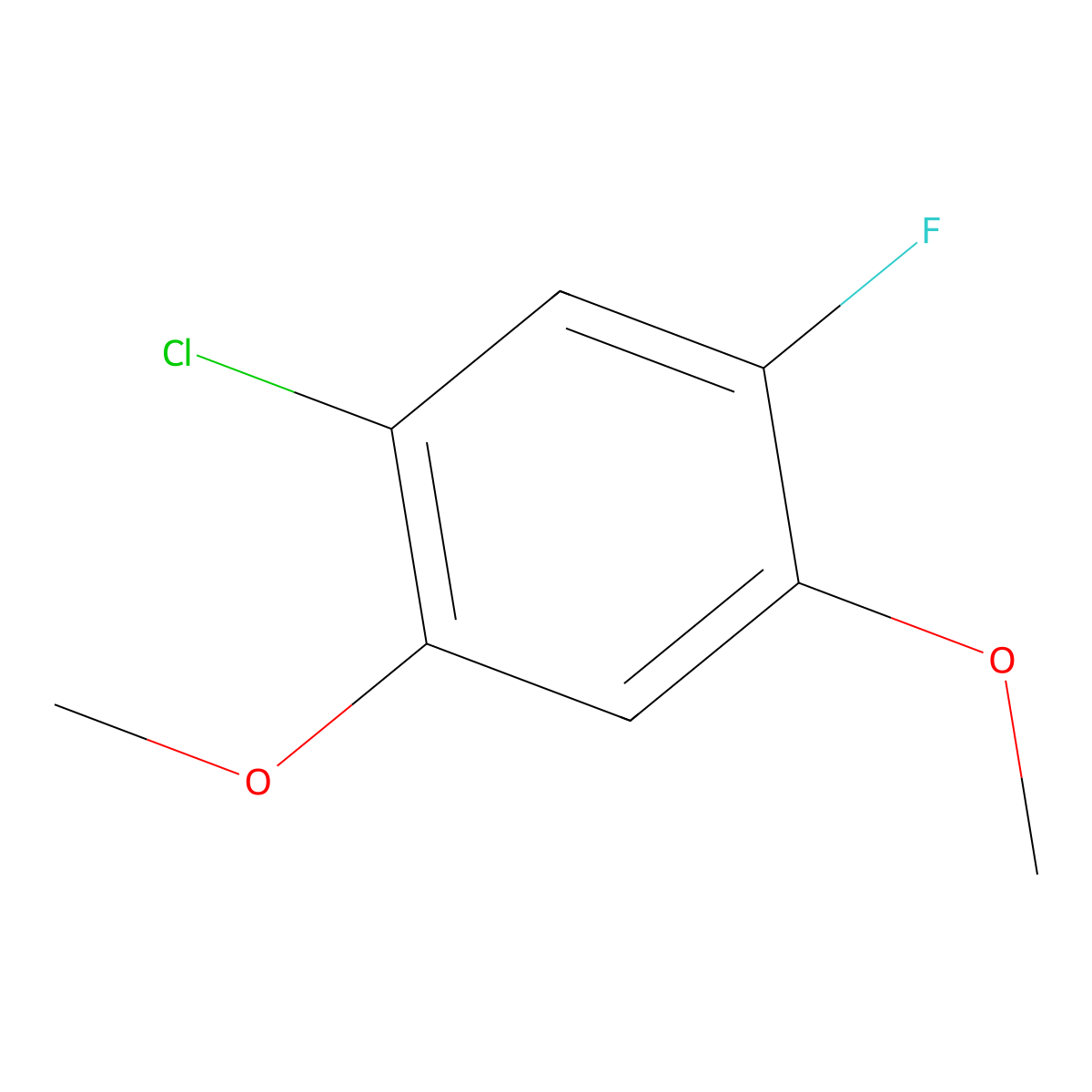1-Chloro-2,4-dimethoxy-5-fluorobenzene molecular structure, CAS 1807221-23-3