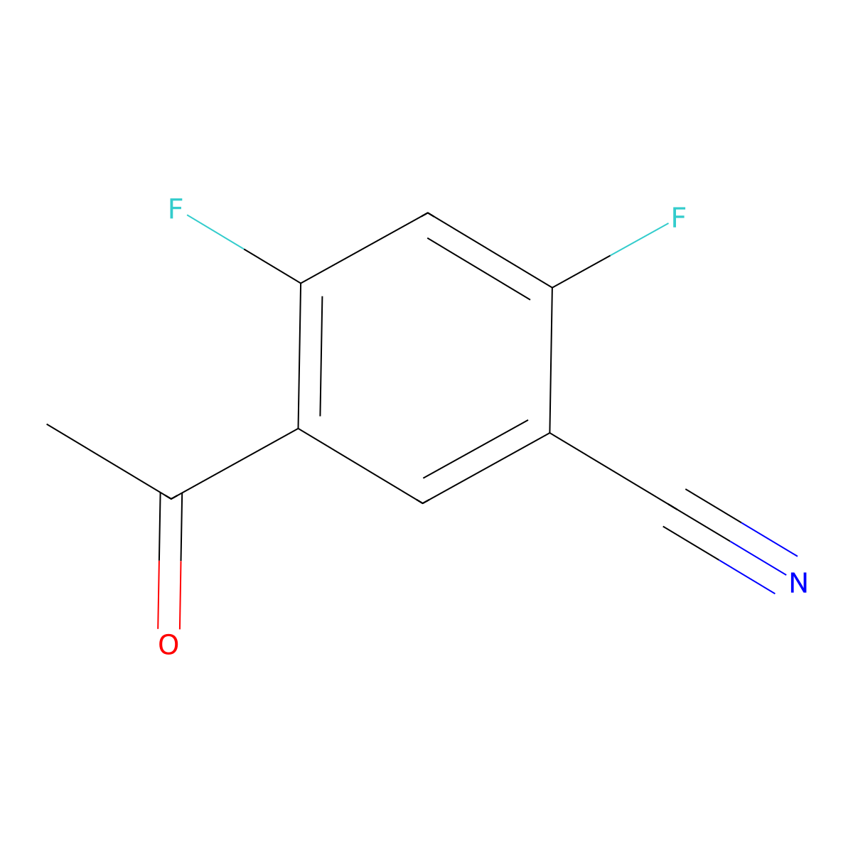 5-Acetyl-2,4-difluorobenzonitrile molecular structure, CAS 1807223-84-2