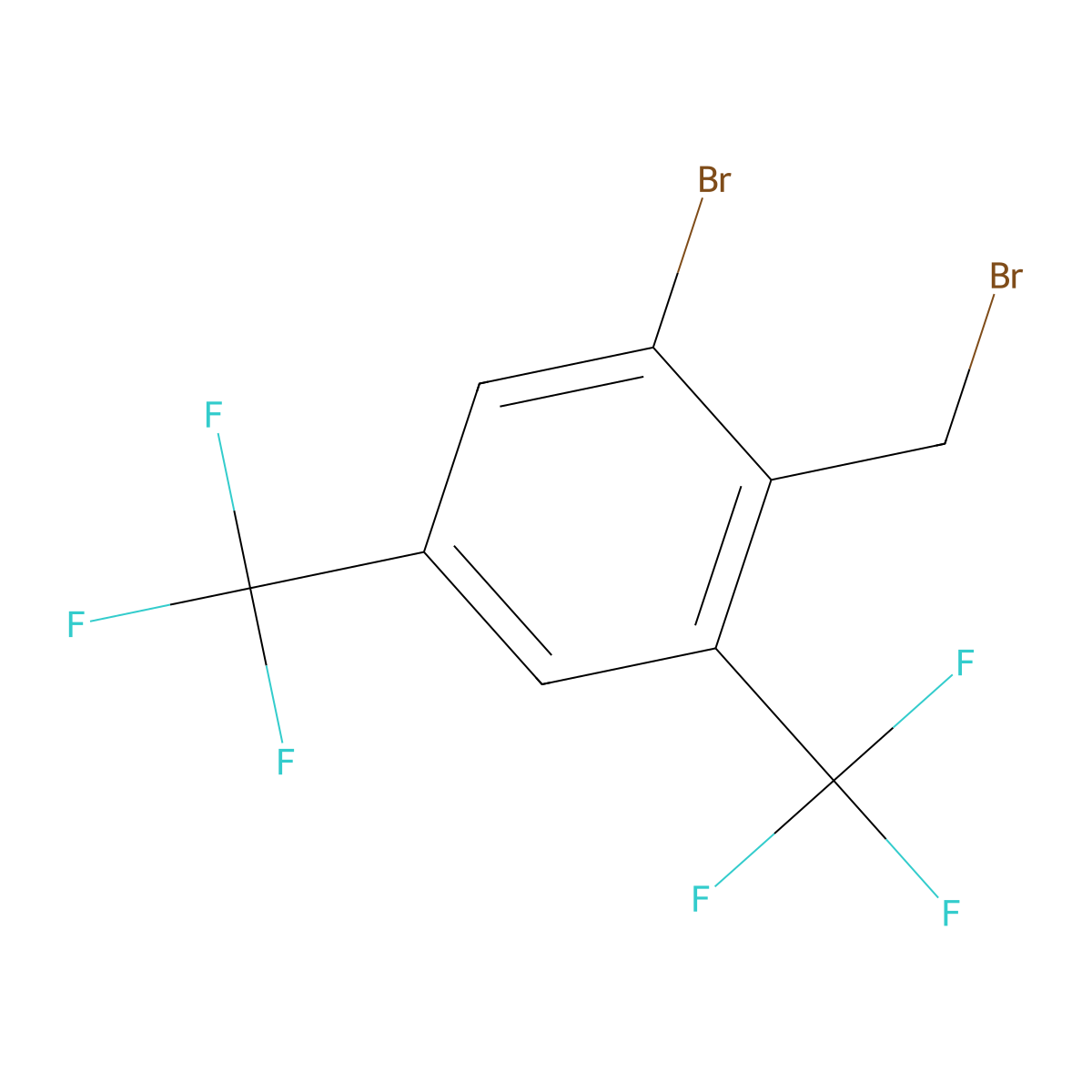 2-Bromo-4,6-bis(trifluoromethyl)benzyl bromide molecular structure, CAS 1807224-31-2