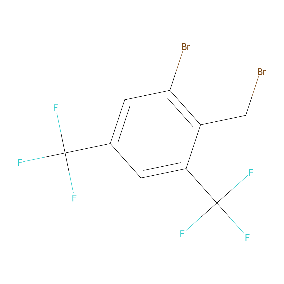 2-Bromo-4,6-bis(trifluoromethyl)benzyl bromide molecular structure, CAS 1807224-31-2