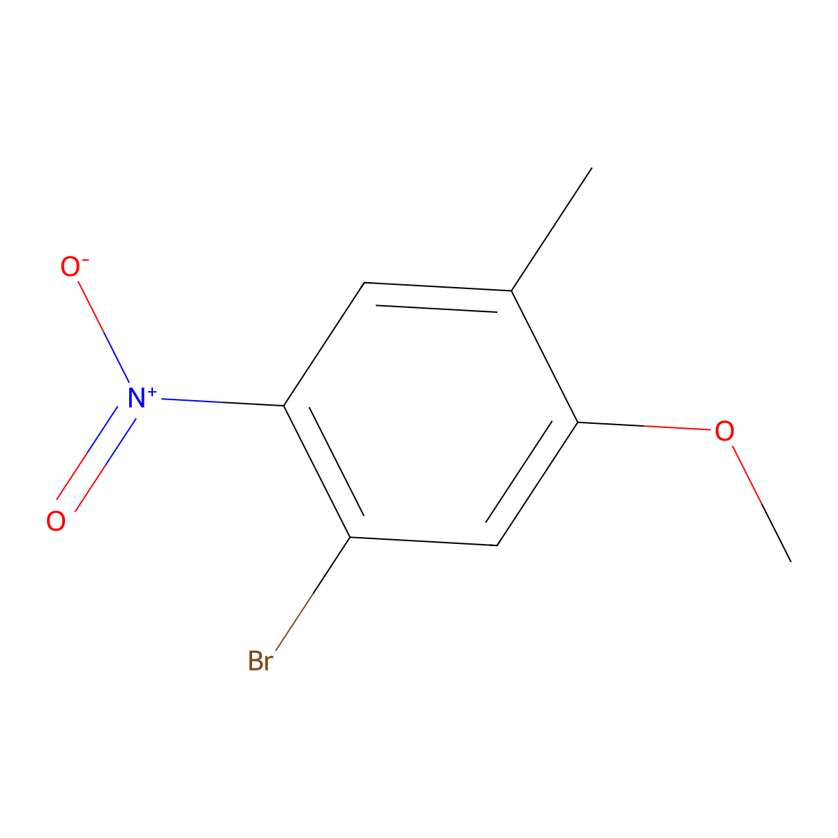 1-Bromo-5-methoxy-4-methyl-2-nitrobenzene molecular structure, CAS 1807224-98-1