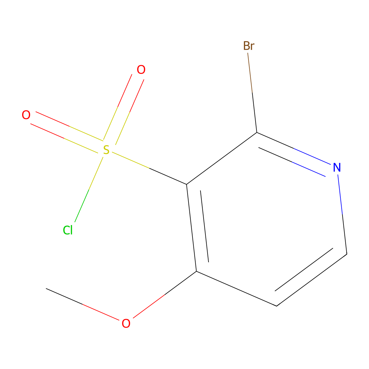 2-Bromo-4-methoxypyridine-3-sulfonyl chloride molecular structure, CAS 1807227-06-0