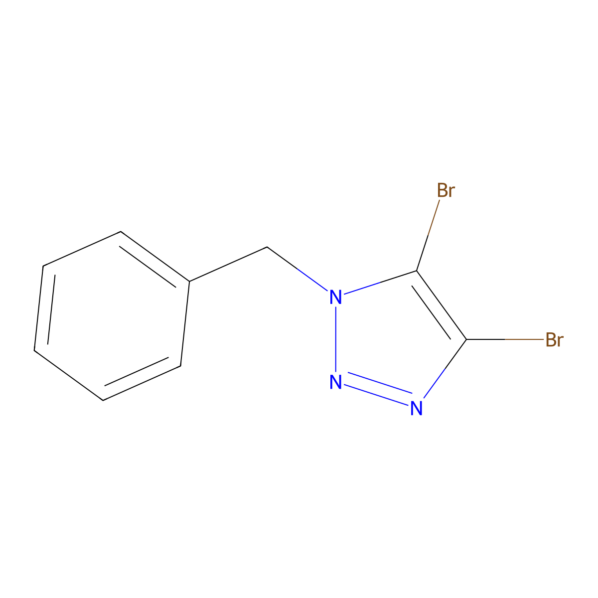 1-Benzyl-4,5-dibromo-1H-1,2,3-triazole molecular structure, CAS 180723-19-7