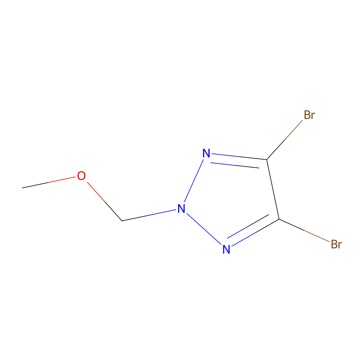 4,5-dibromo-2-(methoxymethyl)-2H-1,2,3-triazole molecular structure, CAS 180723-25-5