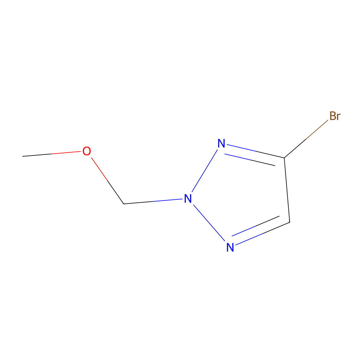 4-bromo-2-(methoxymethyl)-2H-1,2,3-triazole molecular structure, CAS 180723-33-5