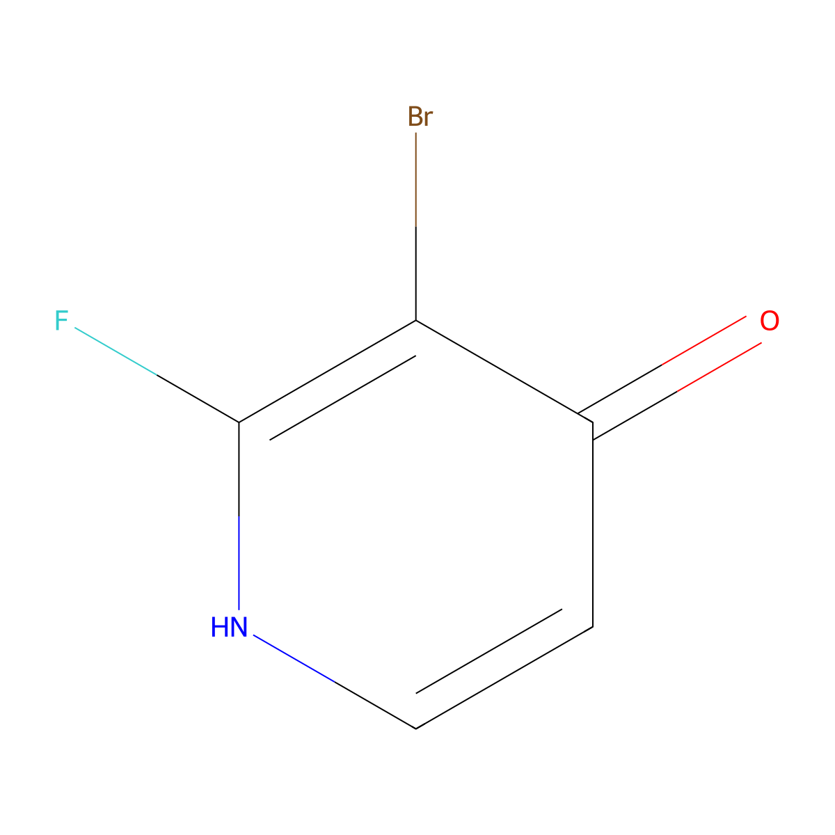 3-Bromo-2-fluoro-4-pyridinol molecular structure, CAS 1807230-95-0