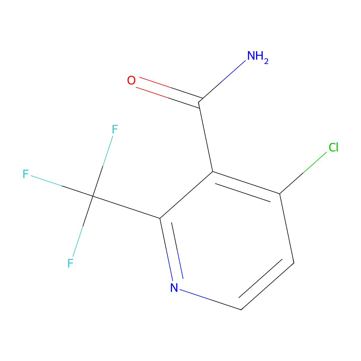 4-Chloro-2-(trifluoromethyl)nicotinamide molecular structure, CAS 1807232-48-9