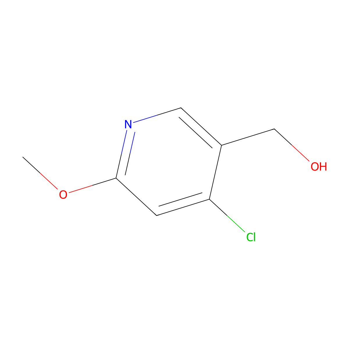(4-Chloro-6-methoxypyridin-3-yl)methanol molecular structure, CAS 1807234-96-3