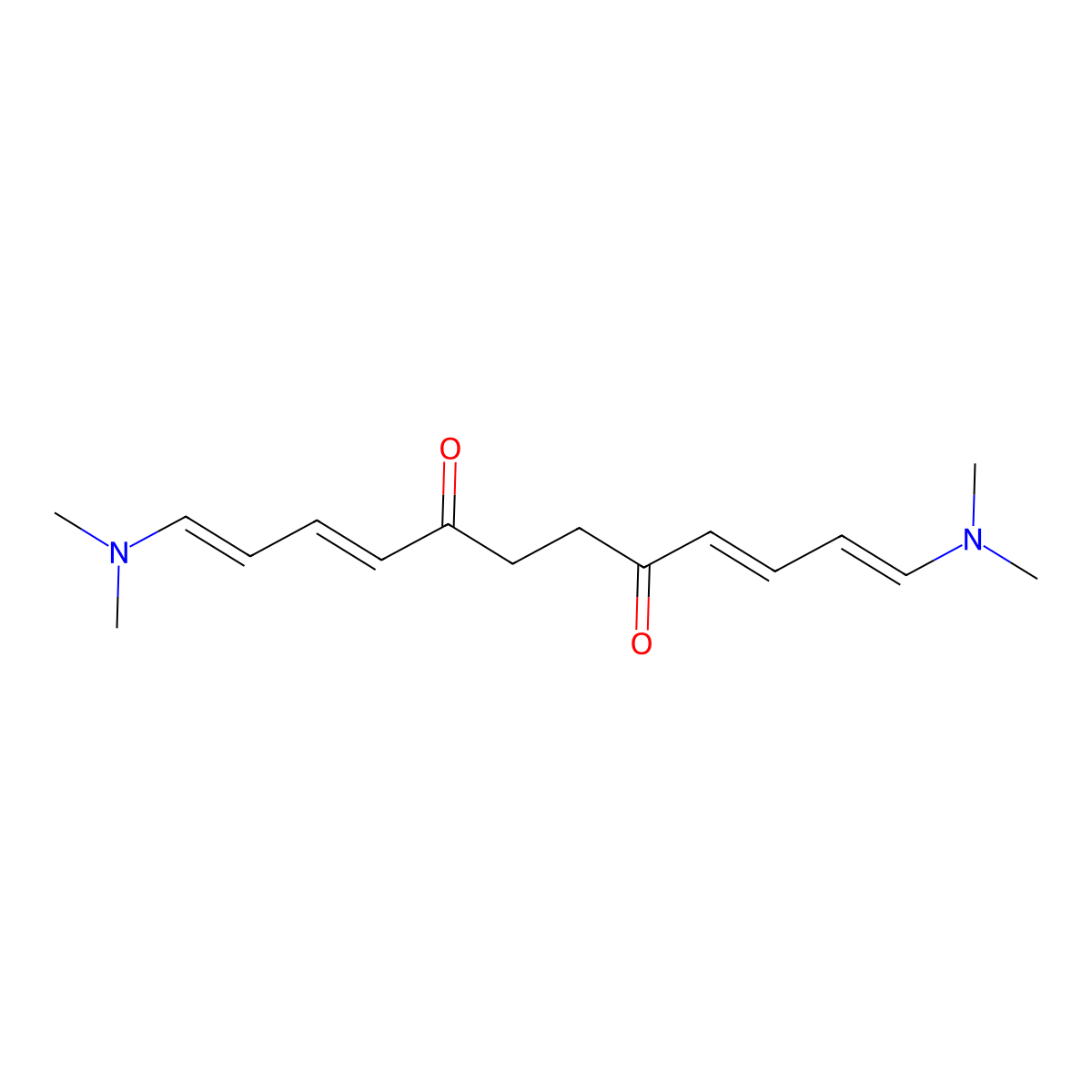 1,12-Bis(dimethylamino)dodeca-1,3,9,11-tetraene-5,8-dione molecular structure, CAS 180724-31-6