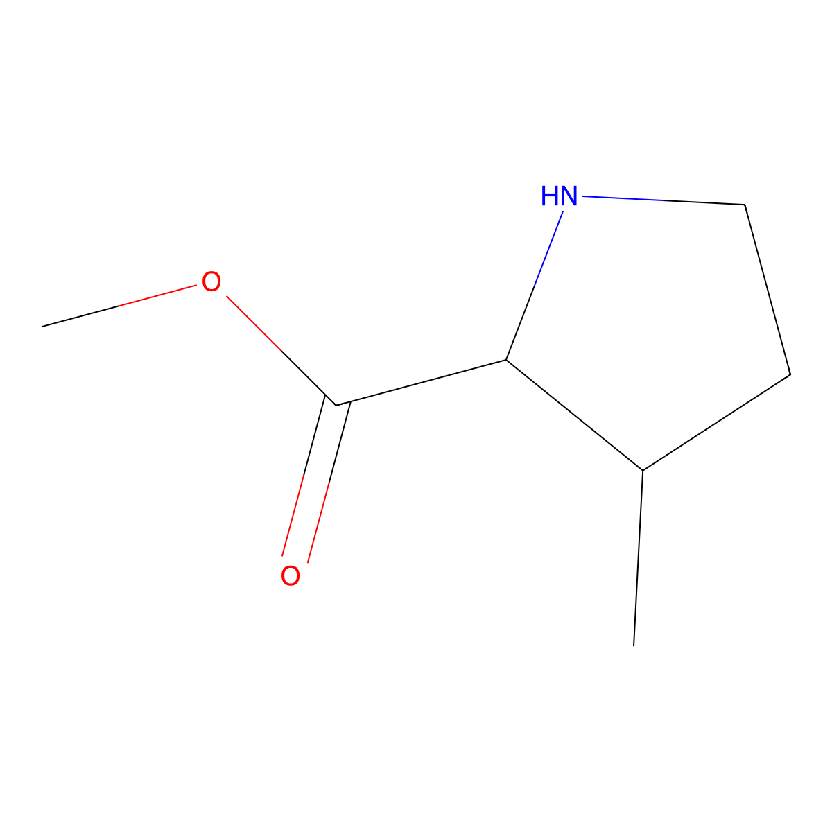 (2s,3s)-Methyl 3-methylpyrrolidine-2-carboxylate molecular structure, CAS 180724-68-9