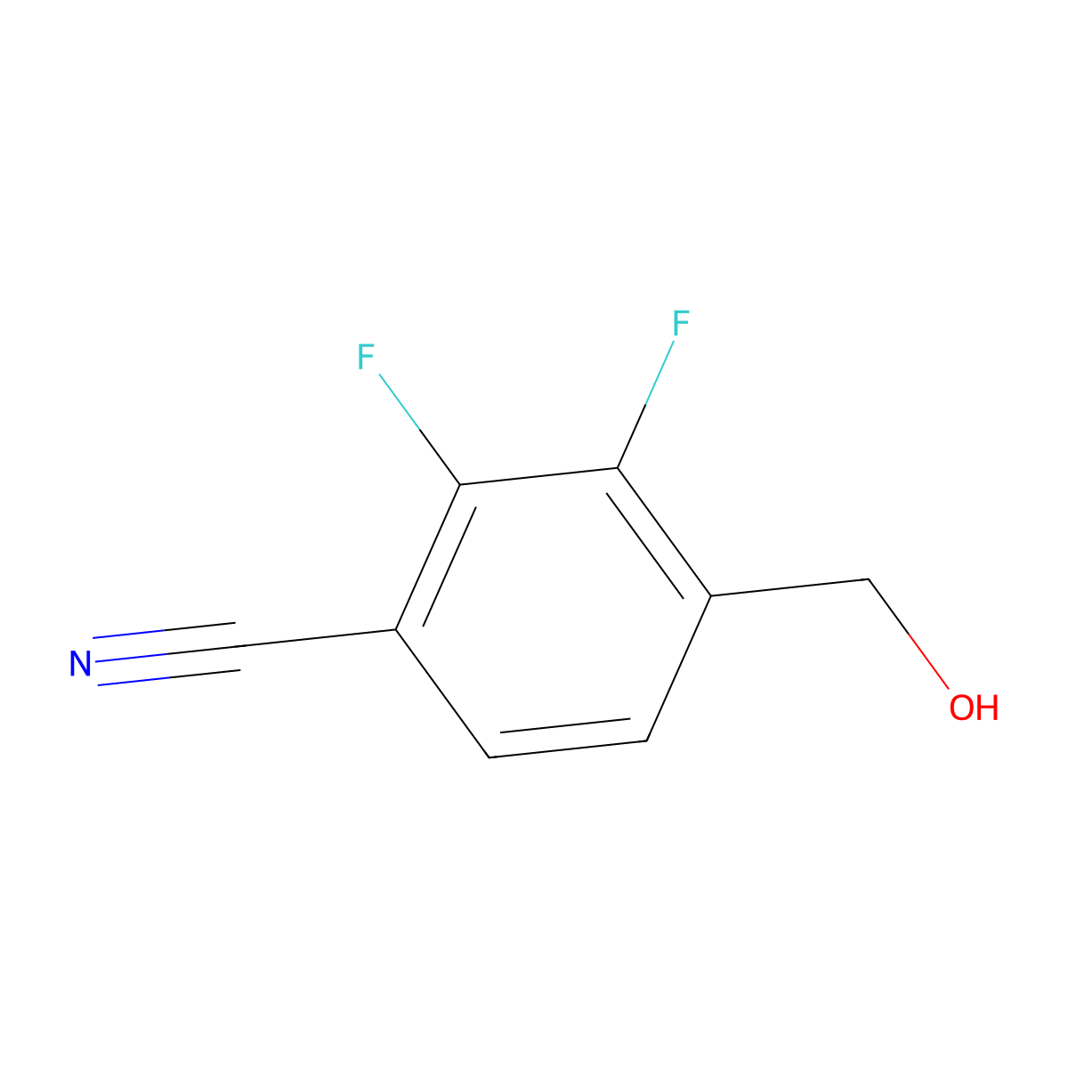 2,3-Difluoro-4-(hydroxymethyl)benzonitrile molecular structure, CAS 1807241-33-3