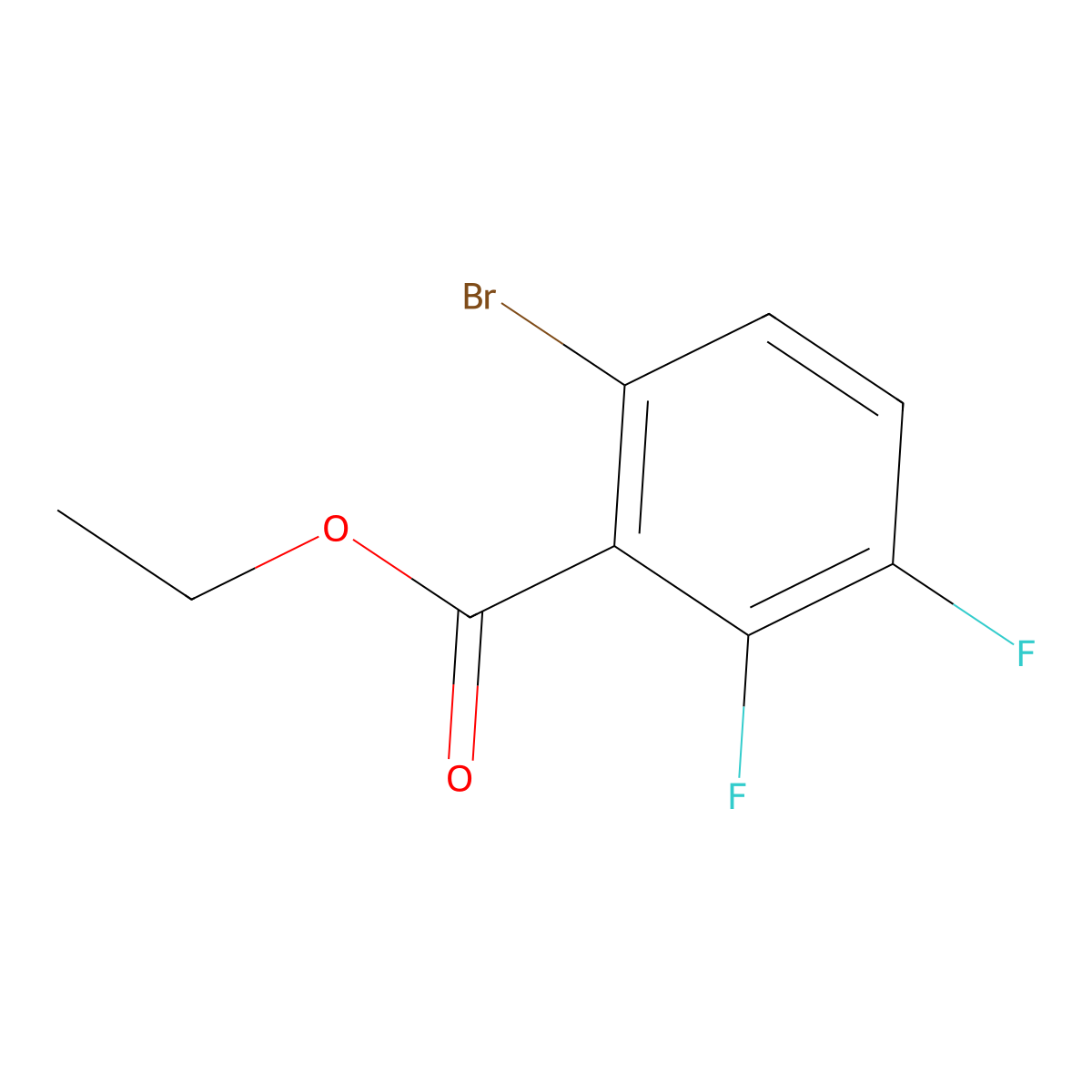Ethyl 6-bromo-2,3-difluorobenzoate molecular structure, CAS 1807243-99-7