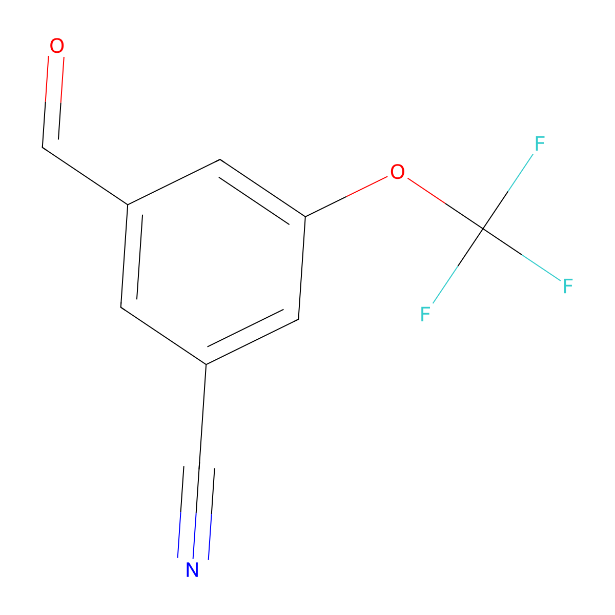 3-Formyl-5-(trifluoromethoxy)benzonitrile molecular structure, CAS 1807246-67-8