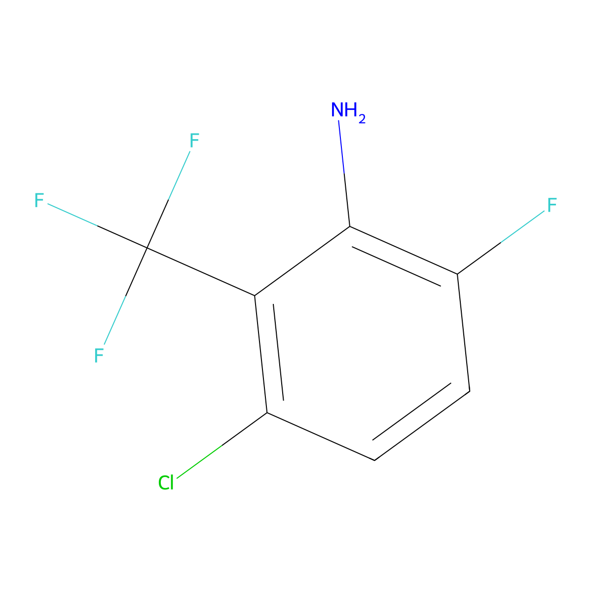 3-Chloro-6-fluoro-2-(trifluoromethyl)aniline molecular structure, CAS 1807248-16-3