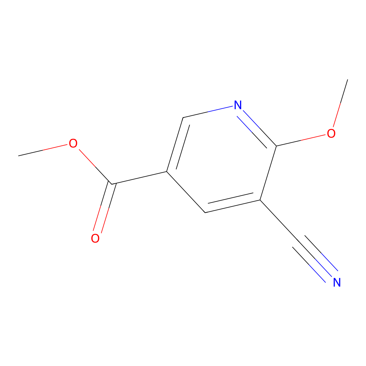Methyl 5-cyano-6-methoxynicotinate molecular structure, CAS 1807249-25-7
