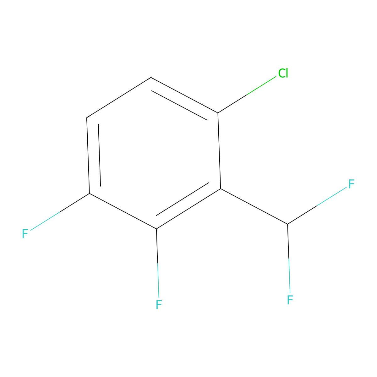 6-Chloro-2,3-difluorobenzodifluoride molecular structure, CAS 1807251-14-4