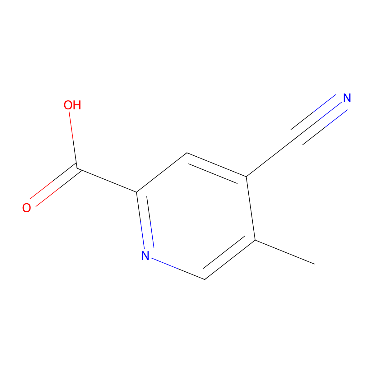 4-Cyano-5-methylpyridine-2-carboxylic acid molecular structure, CAS 1807255-19-1