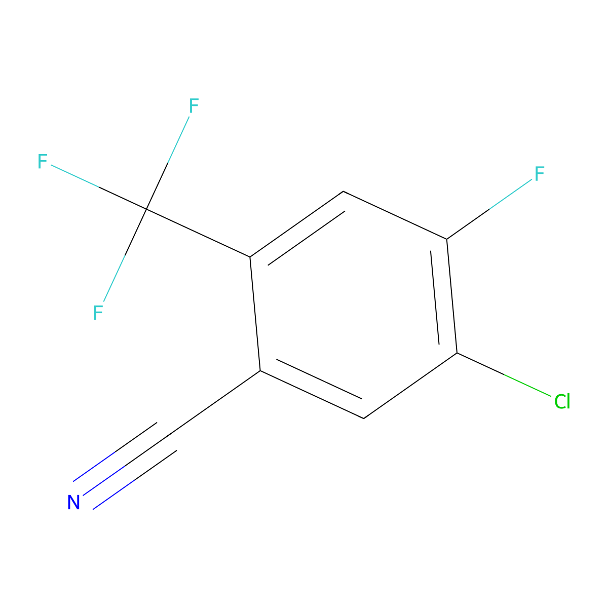 5-Chloro-4-fluoro-2-(trifluoromethyl)benzonitrile molecular structure, CAS 1807257-71-1