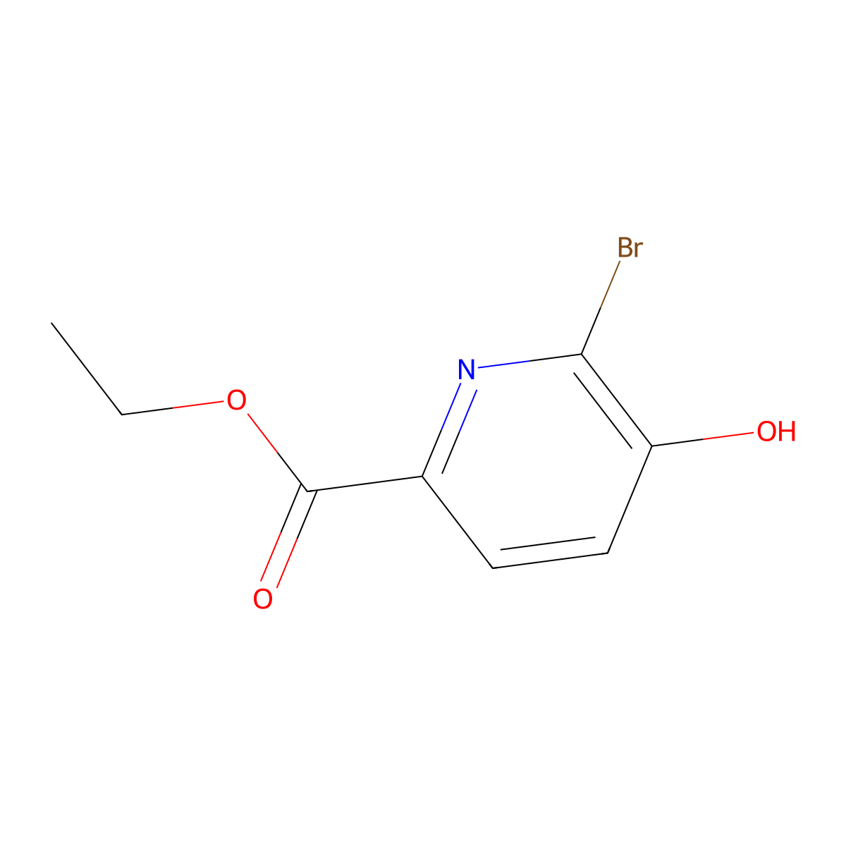 Ethyl 6-bromo-5-hydroxypicolinate molecular structure, CAS 1807260-74-7