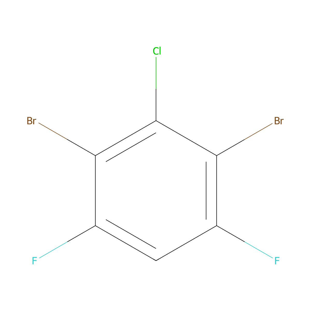 1-Chloro-2,6-dibromo-3,5-difluorobenzene molecular structure, CAS 1807264-93-2
