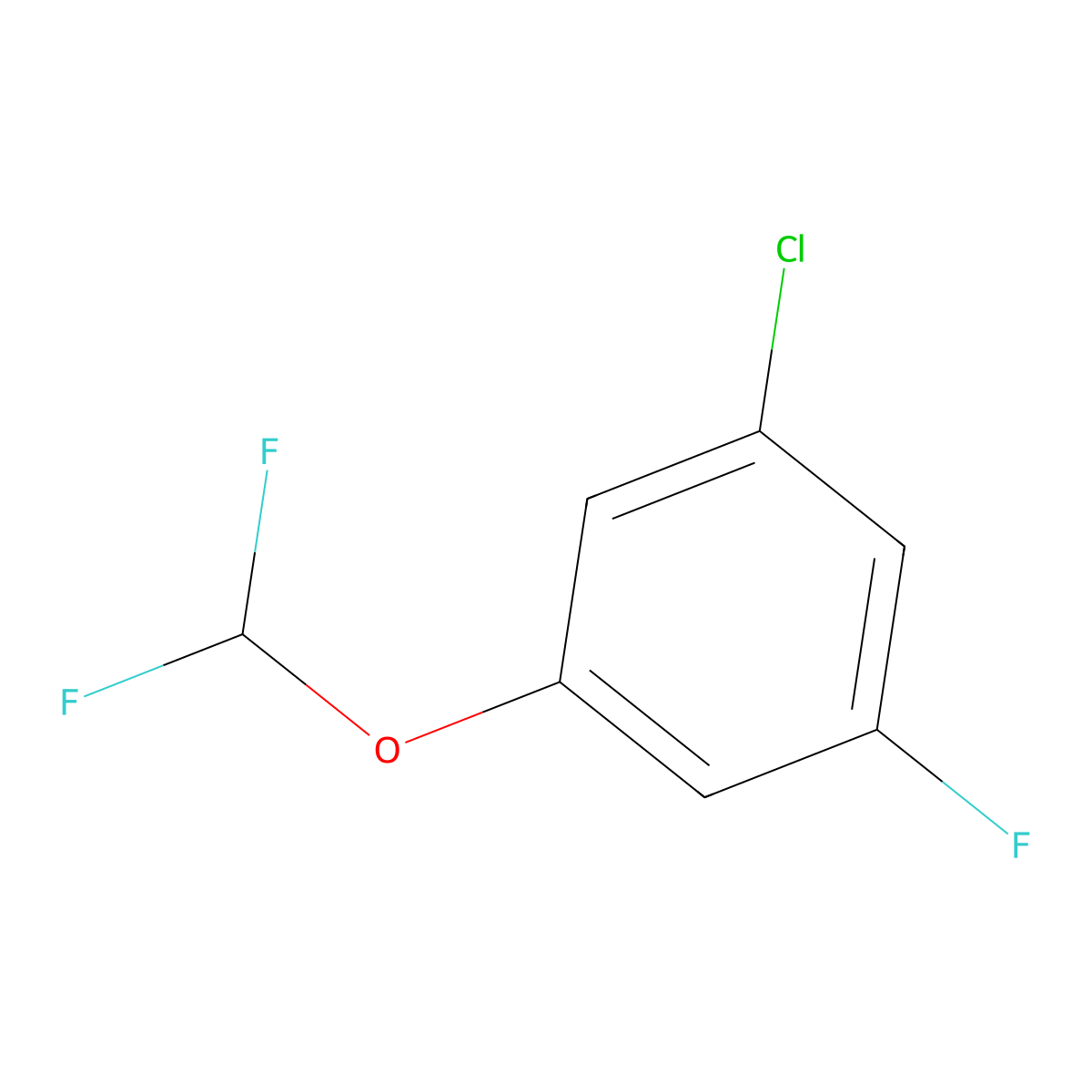 1-Chloro-3-(difluoromethoxy)-5-fluorobenzene molecular structure, CAS 1807265-48-0