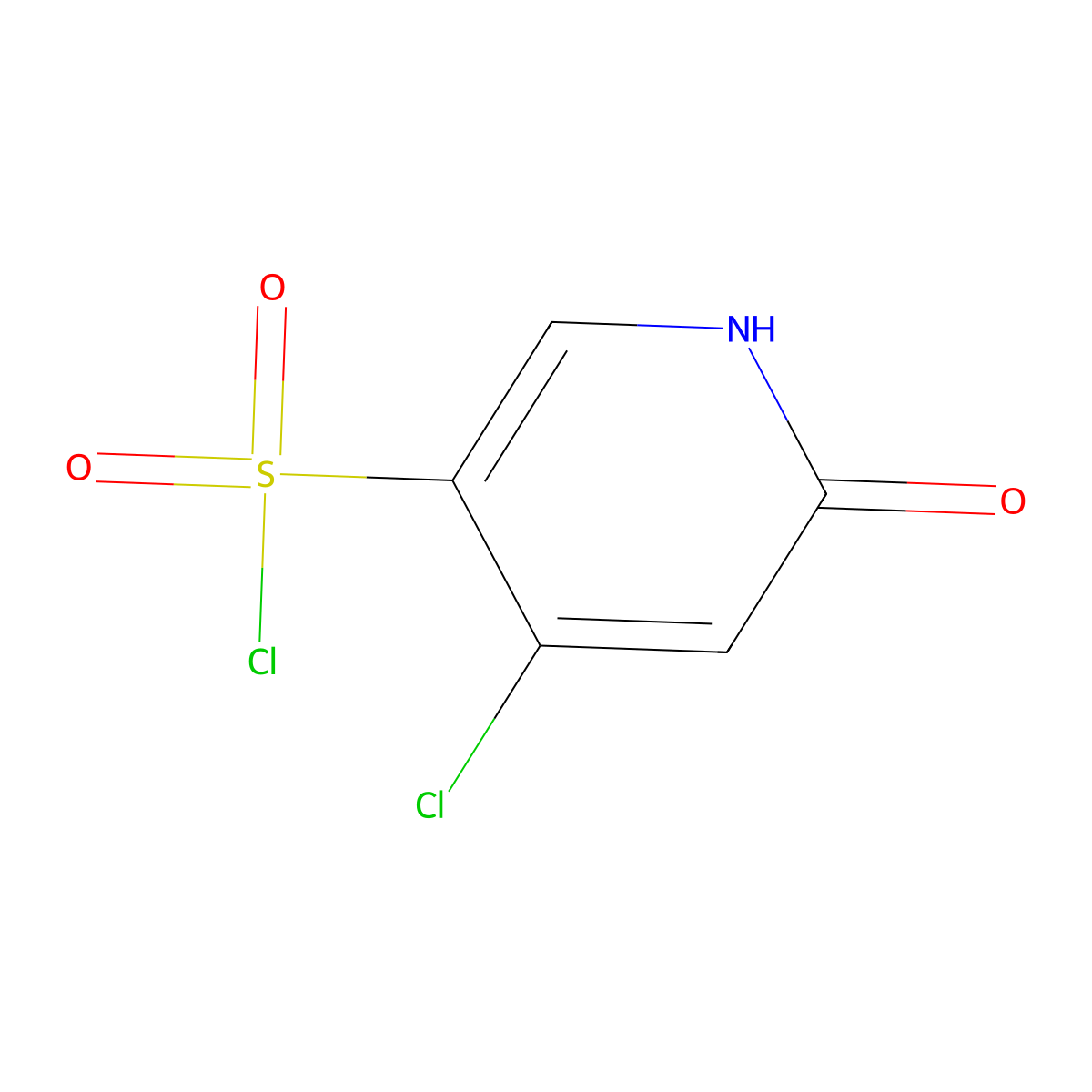 4-Chloro-6-hydroxypyridine-3-sulfonyl chloride molecular structure, CAS 1807271-69-7