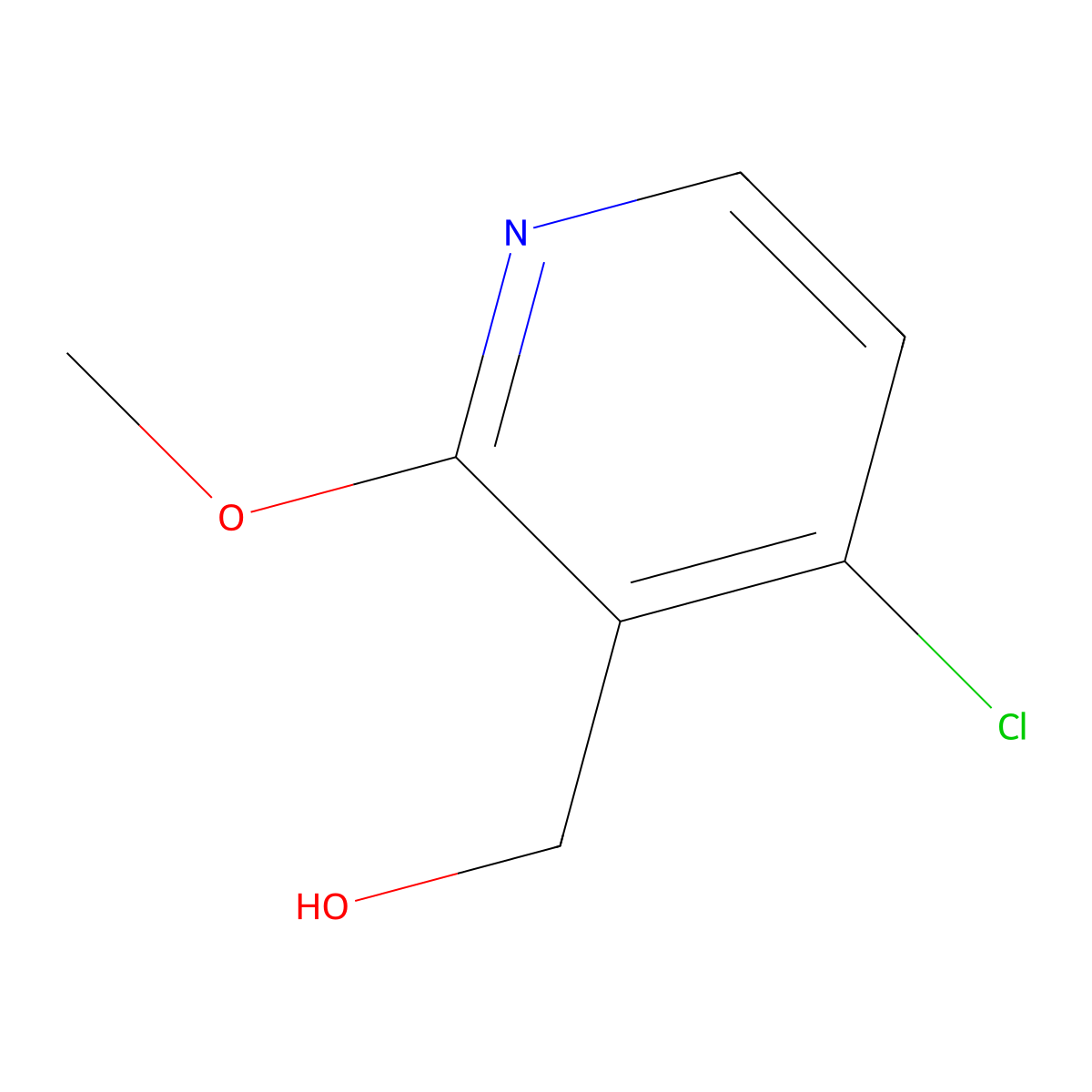 (4-Chloro-2-methoxypyridin-3-yl)methanol molecular structure, CAS 1807273-82-0