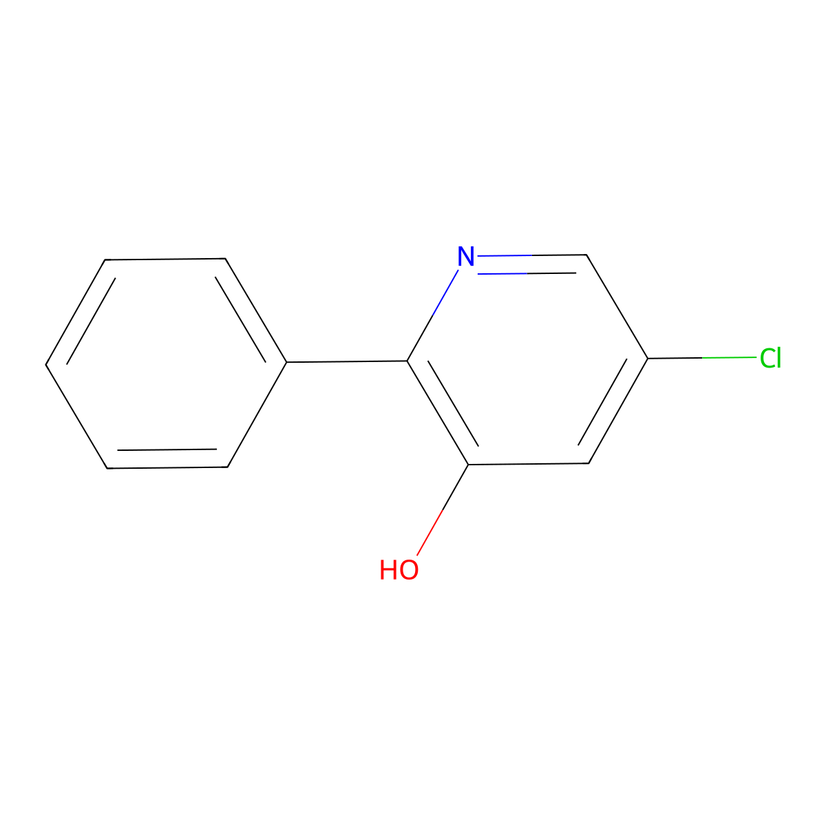 5-Chloro-2-phenylpyridin-3-ol molecular structure, CAS 1807274-01-6