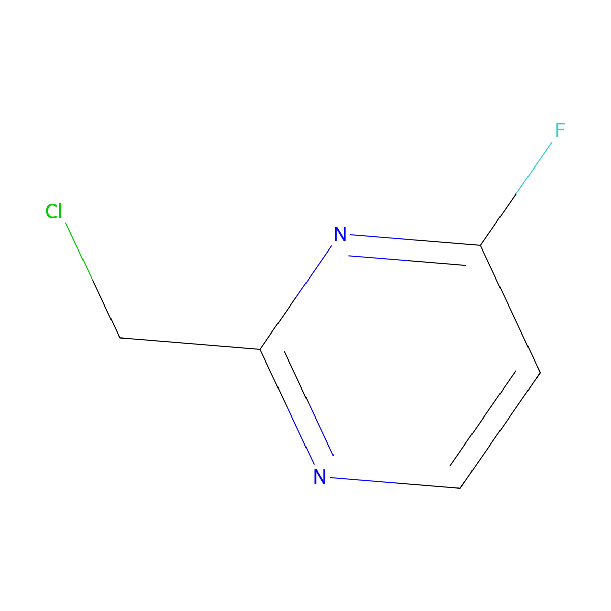 2-(Chloromethyl)-4-fluoropyrimidine molecular structure, CAS 1807274-58-3