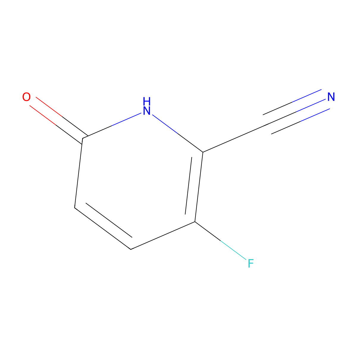3-Fluoro-6-hydroxypyridine-2-carbonitrile molecular structure, CAS 1807298-28-7