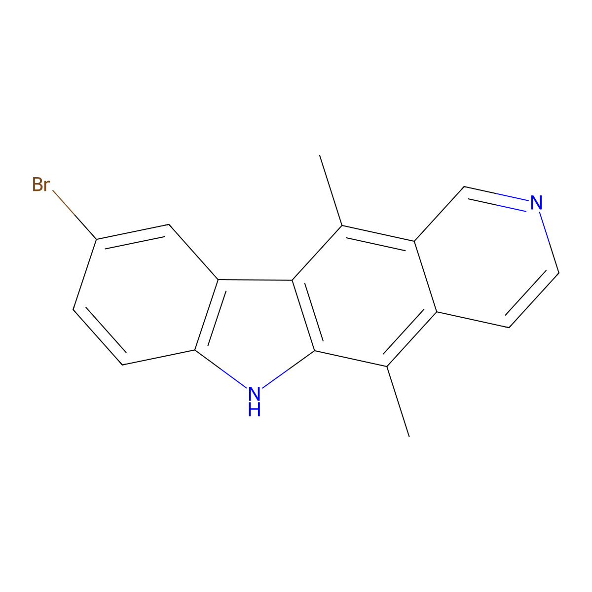 9-Bromoellipticine molecular structure, CAS 18073-34-2