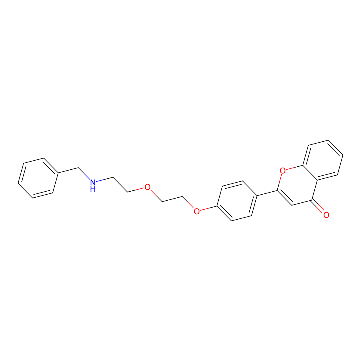 2-[4-[2-[2-(Benzylamino)ethoxy]ethoxy]phenyl]chromen-4-one molecular structure, CAS 1807320-40-6