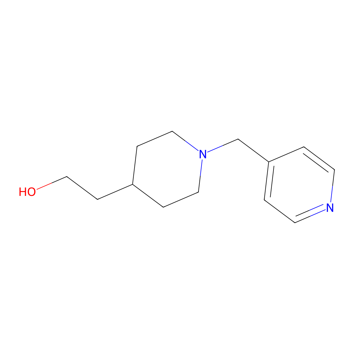 2-(1-(Pyridin-4-ylmethyl)piperidin-4-yl)ethan-1-ol molecular structure, CAS 1807320-62-2