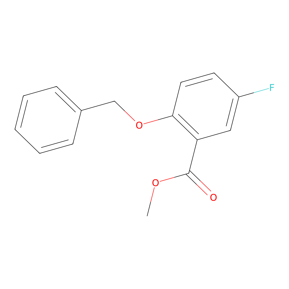 Methyl 2-(benzyloxy)-5-fluorobenzoate molecular structure, CAS 1807339-09-8