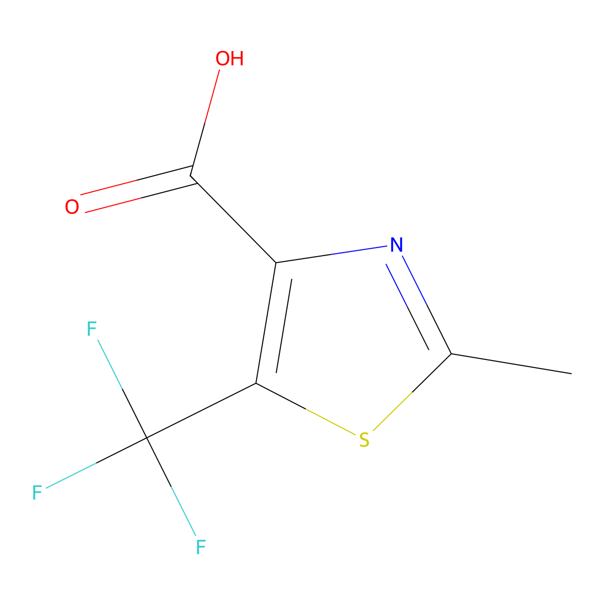 2-Methyl-5-(trifluoromethyl)thiazole-4-carboxylic acid molecular structure, CAS 1807361-06-3