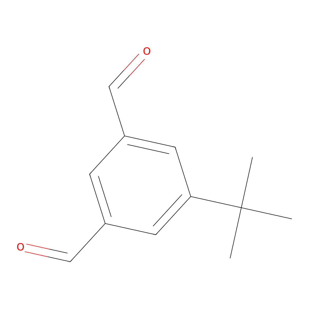 1,3-Benzenedicarboxaldehyde, 5-(1,1-dimethylethyl)- molecular structure, CAS 180740-69-6