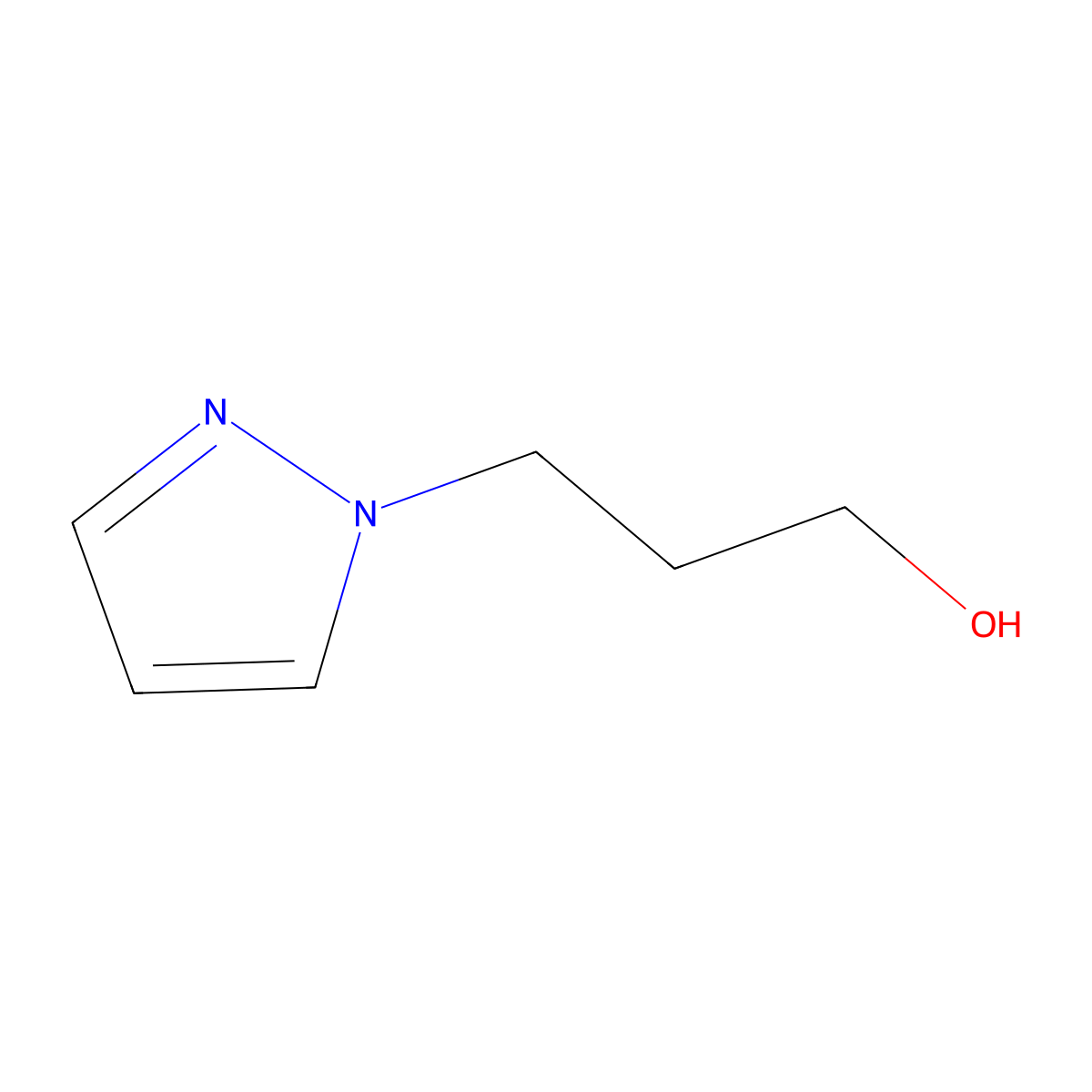 3-(1H-pyrazol-1-yl)propan-1-ol molecular structure, CAS 180741-37-1