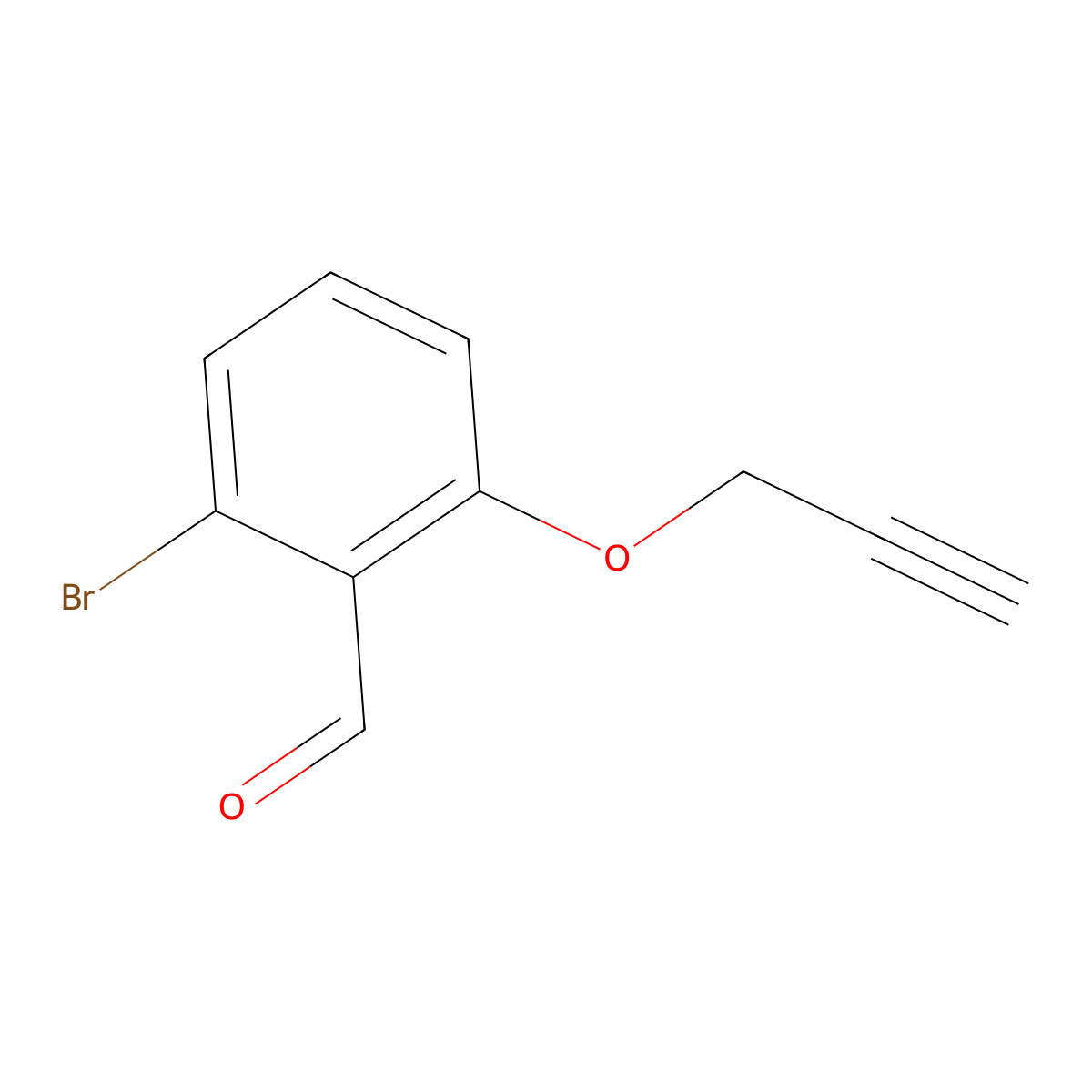 2-Bromo-6-(prop-2-yn-1-yloxy)benzaldehyde molecular structure, CAS 1807443-25-9